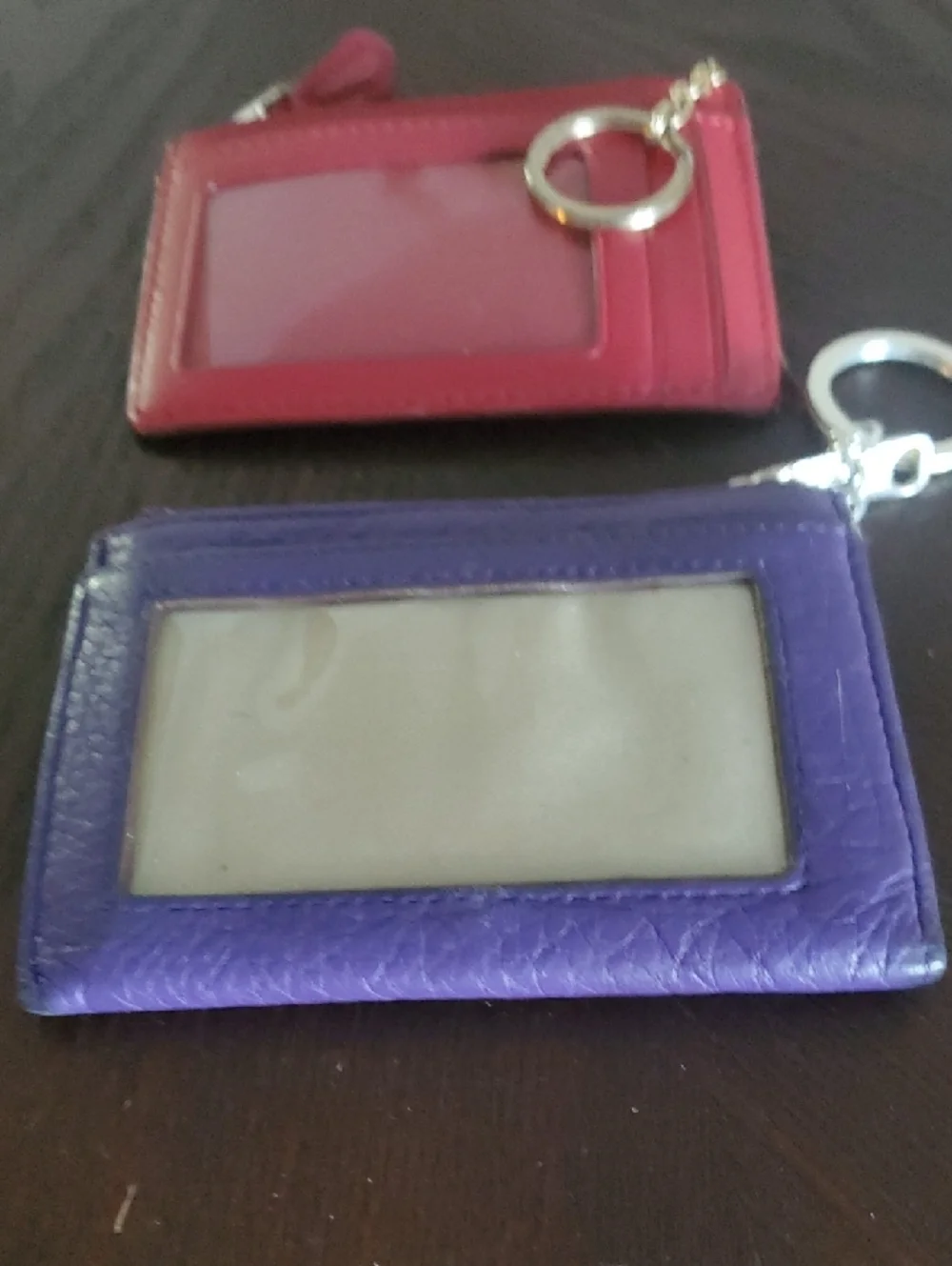 Black Coach Card Case Duo And Ralph Lauren Purple Leather Zip Key Pouch Vintage - Picture 2 of 8